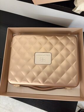 Quilted Hard Laptop Case in Rose Gold
